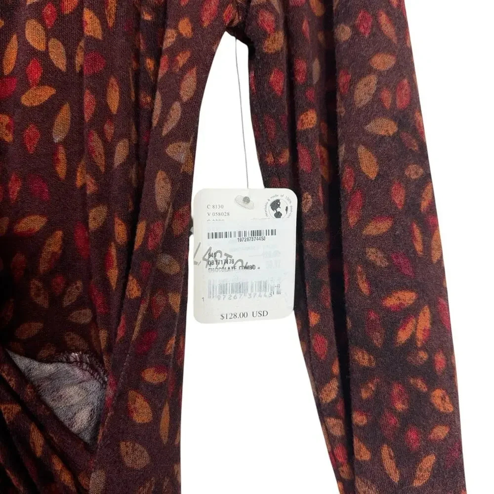 NWT Free People Jersey Knit Stretch Shayla Faux Wrap Dress Women's Size Large
